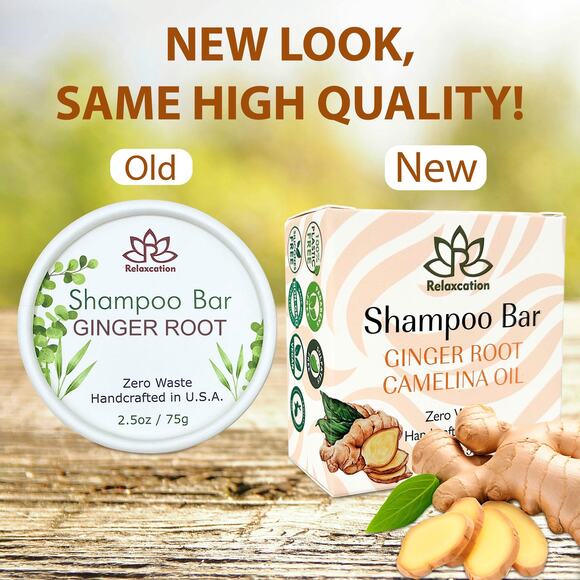 Ginger Root SOLID Shampoo Bar for Hair Growth - Picture 2 of 9